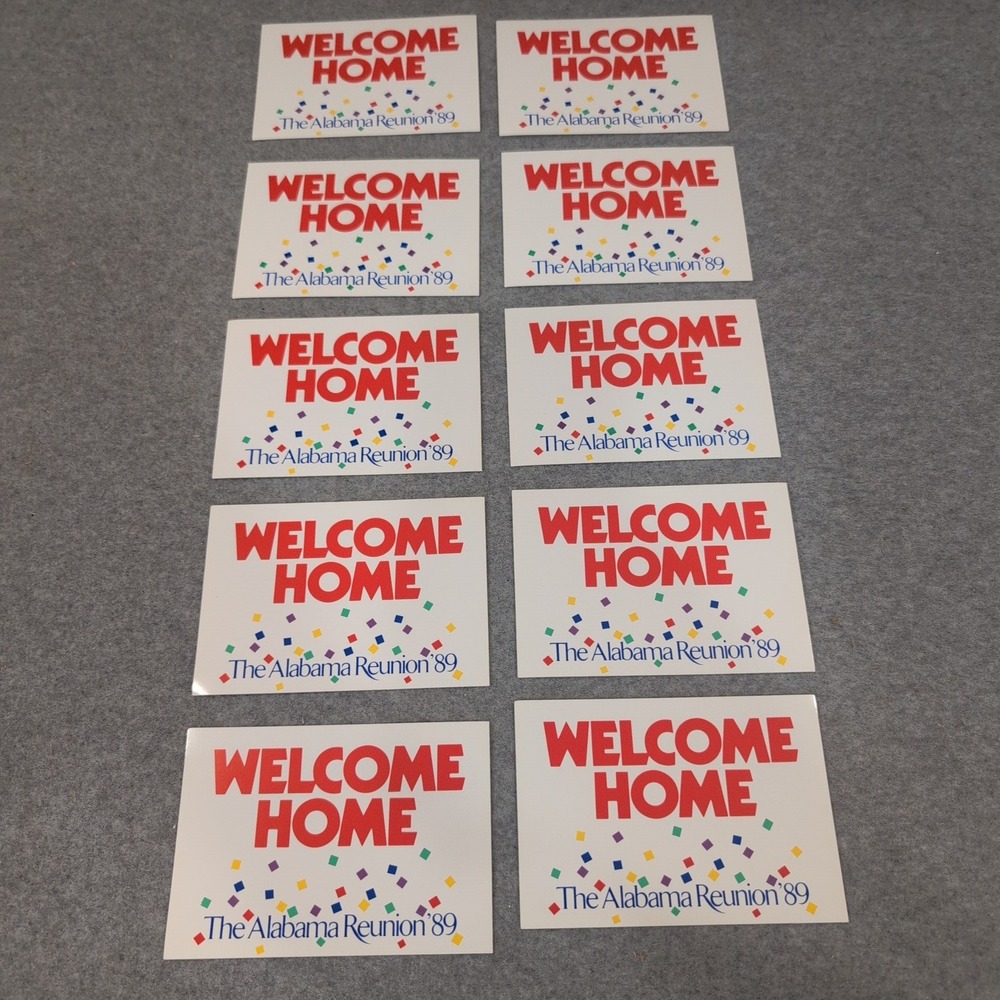 Vintage 1989 The Alabama Reunion Welcome Home Postcards Set of 10 Unused VG+